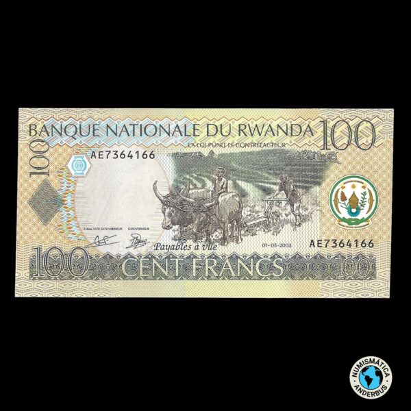 Ruanda 100 Francos 2003