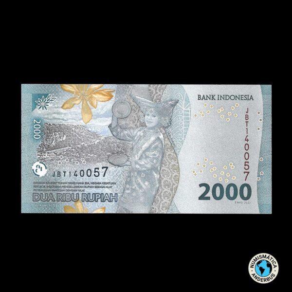 Indonesia 2000 Rupias 2022 - Imagen 2