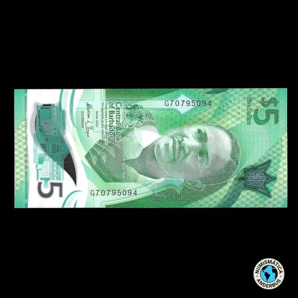 Barbados 5 Dólares 2022