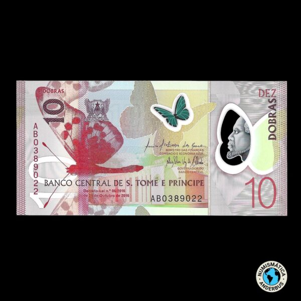 Santo Tomé Príncipe 10 Dobras 2016