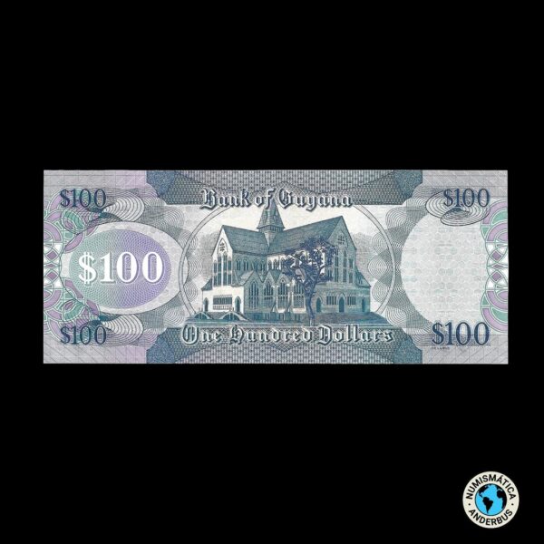Guyana 100 Dólares 2022 (ND) - Imagen 2