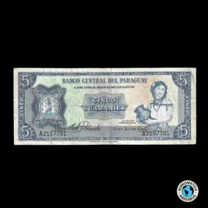 Paraguay 5 Guaranies L. 1952
