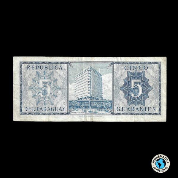 Paraguay 5 Guaranies L. 1952 - Imagen 2