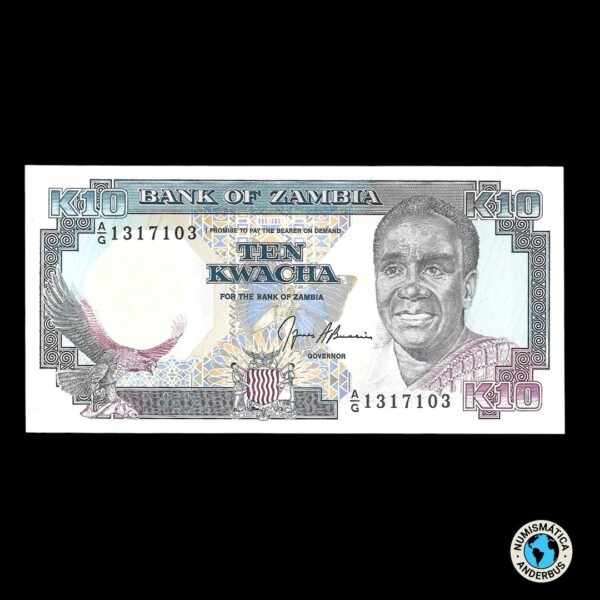 Zambia 10 Kwacha 1989 - 1991 (ND)