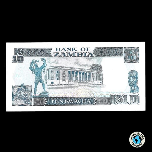 Zambia 10 Kwacha 1989 - 1991 (ND) - Imagen 2