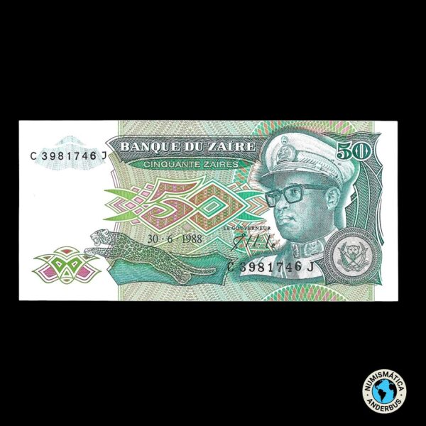 Zaire 50 Zaires 1988
