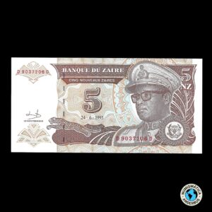 Zaire 5 Nuevos Zaires 1993