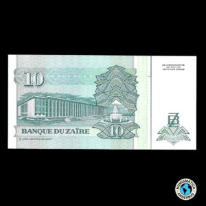 Zaire 10 Nuevos Zaires 1993
