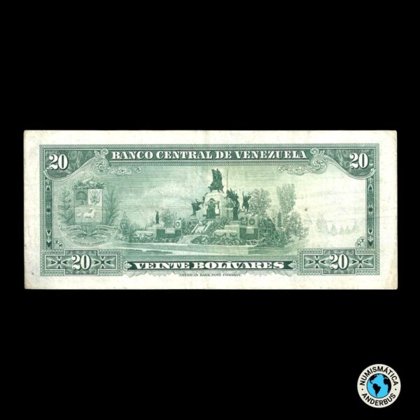 Venezuela 20 Bolívares 1971 - Imagen 2