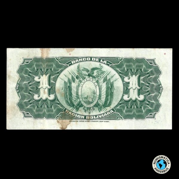 Bolivia 1 Boliviano 1911 - Imagen 2