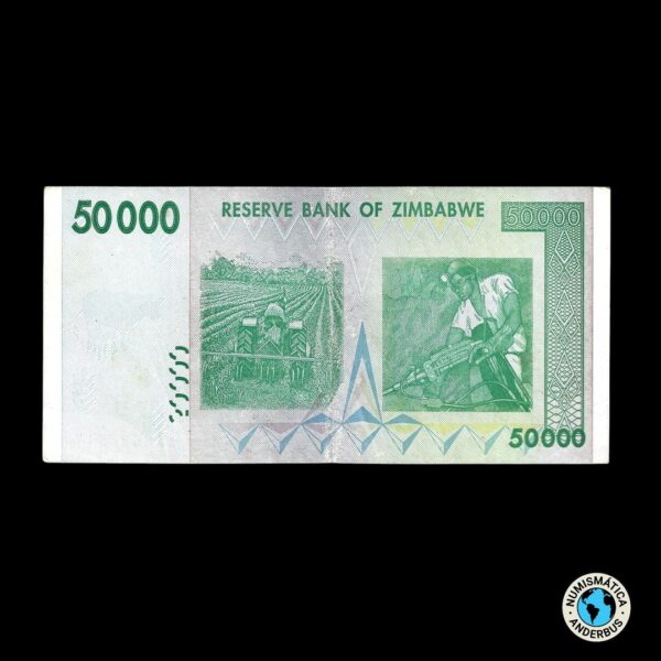 Zimbawe 50.000 Dólares 2008 - Imagen 2