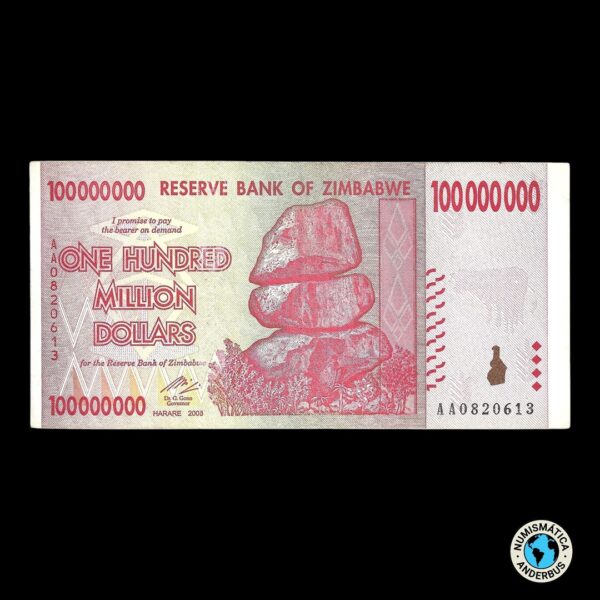 Zimbawe 100.000.000 Dólares 2008
