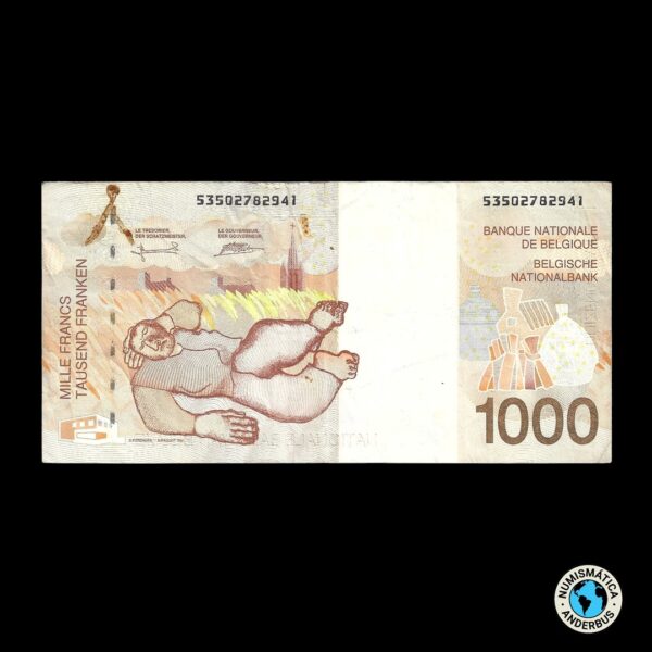 Bélgica 1.000 Francos 1997 - Imagen 2