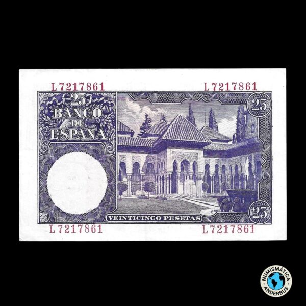 España 25 Pesetas 1954 - Imagen 2