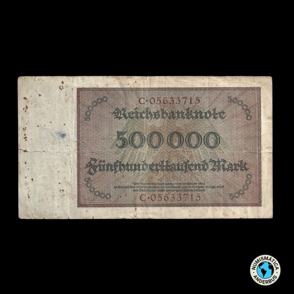 Alemania 500.000 Reichsmark 1923 (ND) - Imagen 2