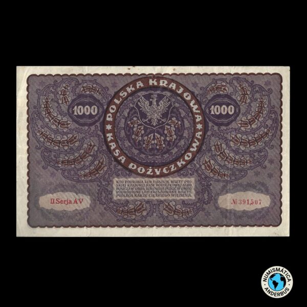 Polonia 1.000 Marek 1919 - Imagen 2