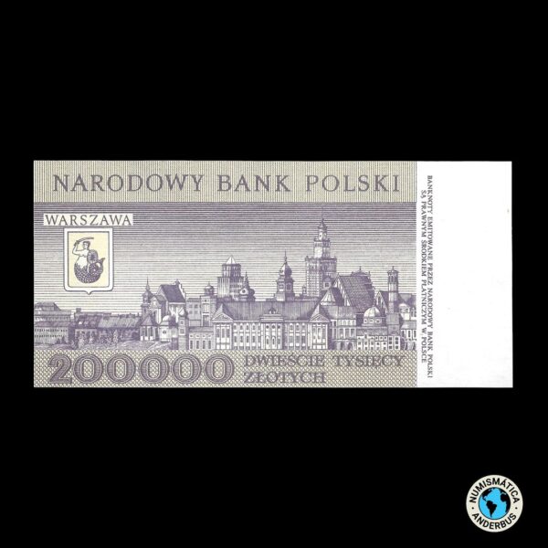 Polonia 200.000 Zlotych 1989 - Imagen 2