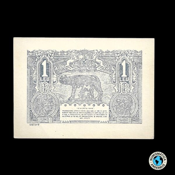 Rumania 1 Leu 1915 - Imagen 2