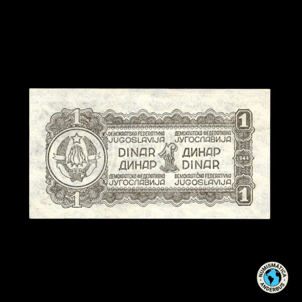 Yugoslavia 1 Dinar 1944 - Imagen 2