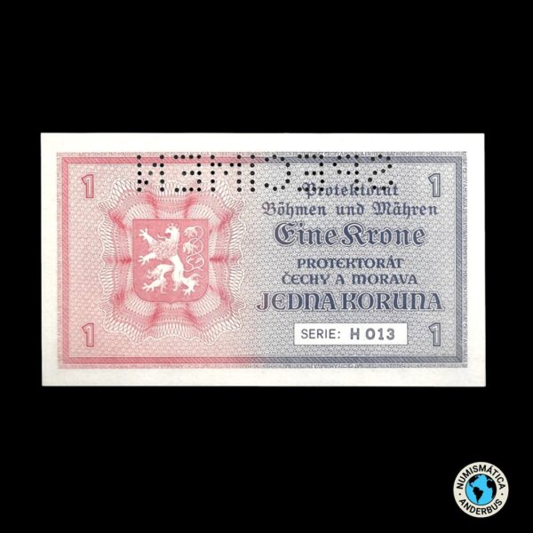 Bohemia y Moravia 1 Corona 1940 (ND) - Imagen 2