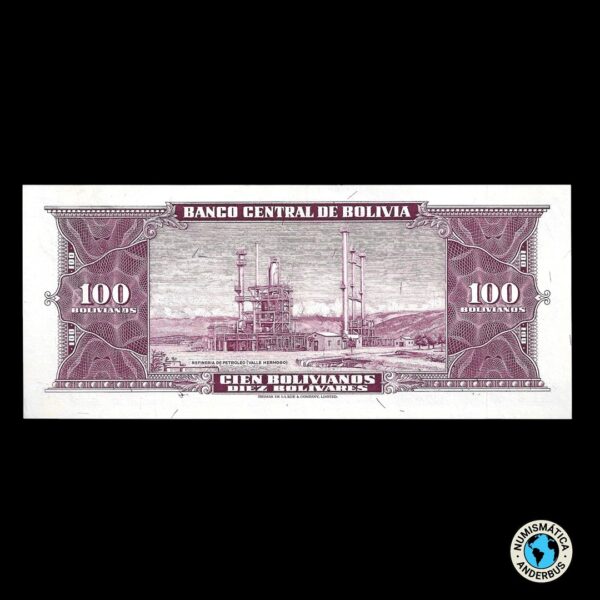 Bolivia 100 Bolivianos 1945 - Imagen 2