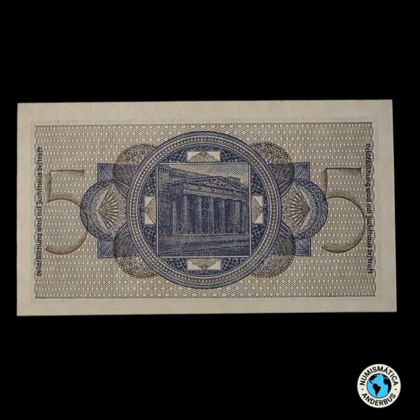 Alemania (3er. Reich) 5 Reichsmark 1940-1945 (ND) - Imagen 2