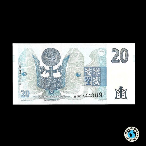 República Checa 20 Korun 1994 - Imagen 2