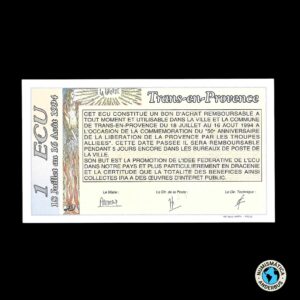 Francia (Trans – En – Provenba) 1 Ecu 1994