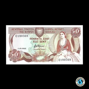 Chipre 50 Cents 1983