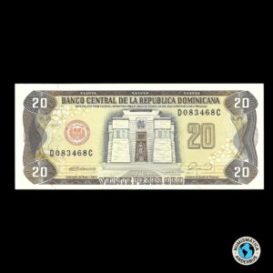 República Dominicana 20 pesos 1990