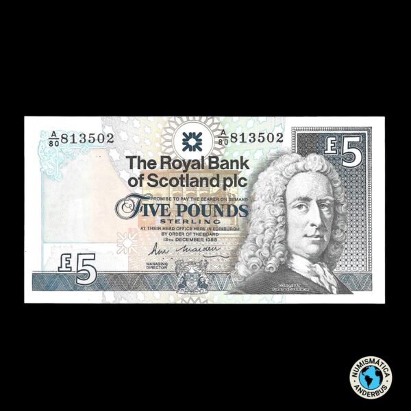 Escocia 5 Pounds 1988