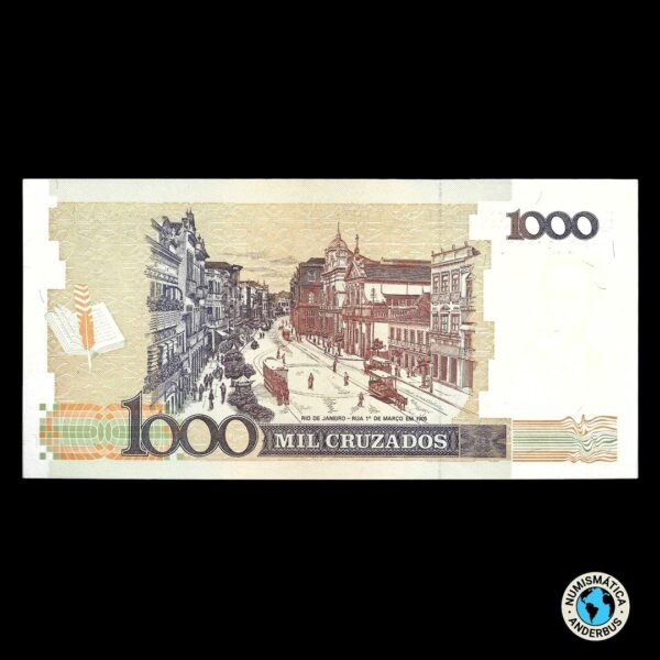 Brasil 1 Cruzado Novo S/ 1000 Cruzados 1989 - Imagen 2