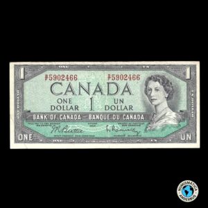 Canadá 1 dólar 1954 (1961 – 1972)