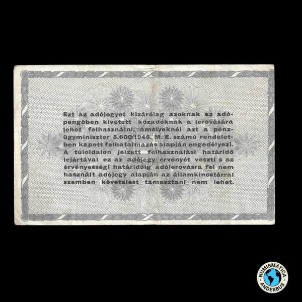 Hungria 500.000 Ado Pengo 1946 - Imagen 2