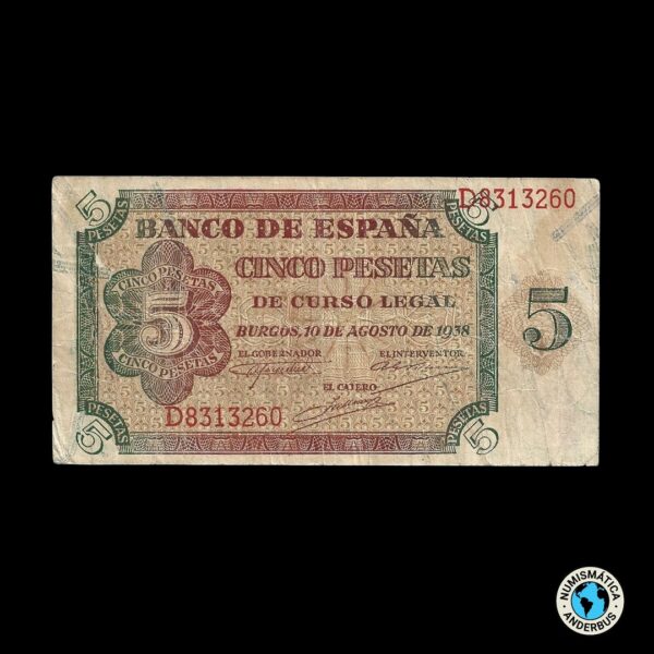 España 5 Pesetas 1938