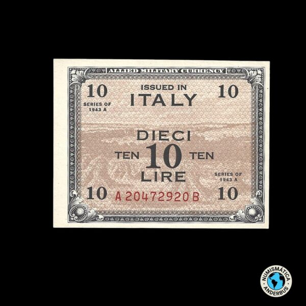 Italia 10 Liras 1943