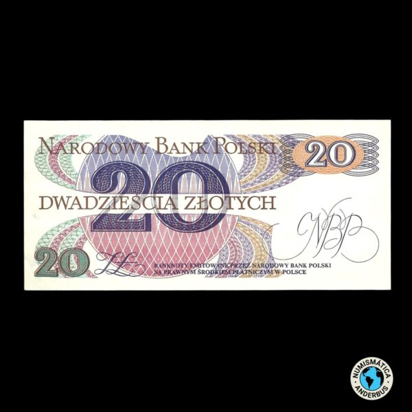 Polonia 20 Zlotych 1982 - Imagen 2