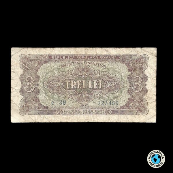 Rumania 3 Lei 1952