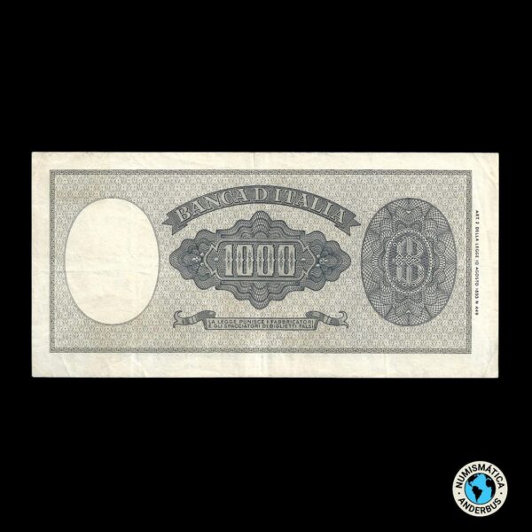 Italia 1.000 Liras 1959 - Imagen 2