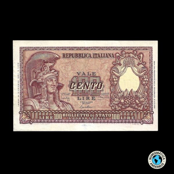 Italia 100 Liras 1951