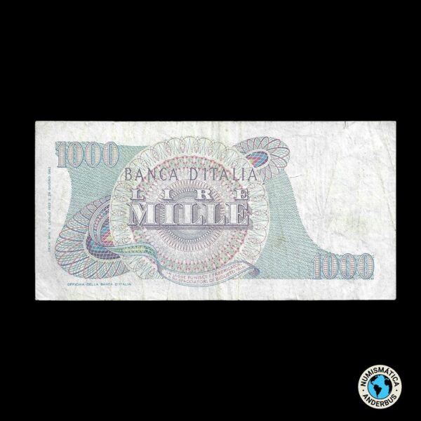 Italia 1.000 Liras 1963 - Imagen 2