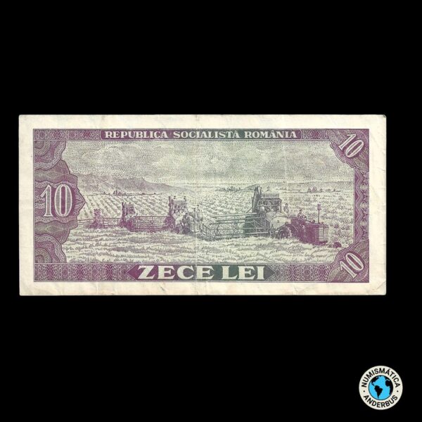 Rumania 10 Lei 1966 - Imagen 2