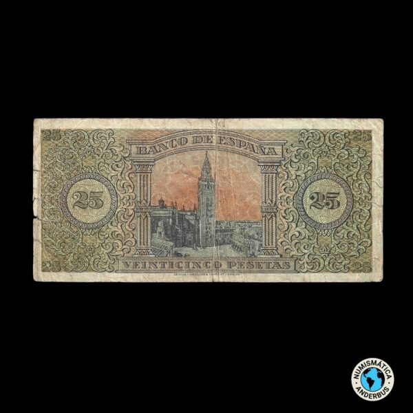 España 25 Pesetas 1938 - Imagen 2