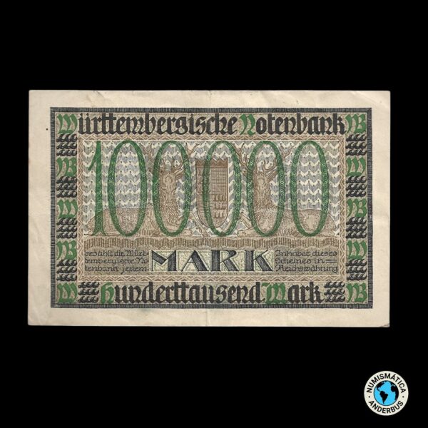 Alemania 100.000 Marcos 1923 - Imagen 2