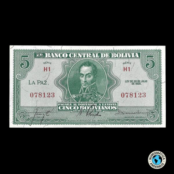 Bolivia 5 Bolivianos 1928