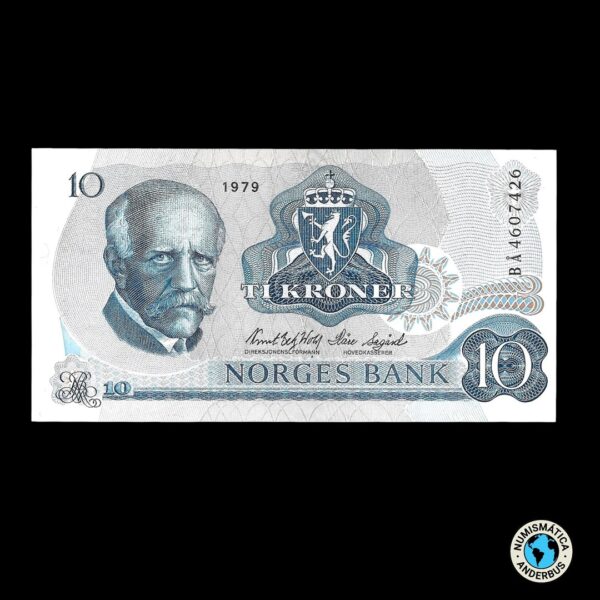 Noruega 10 Coronas 1979