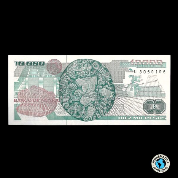 México 10.000 Pesos 1991 - Imagen 2