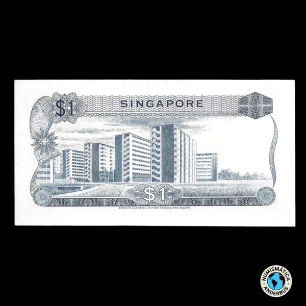 Singapur 1 Dólar 1972 - Imagen 2