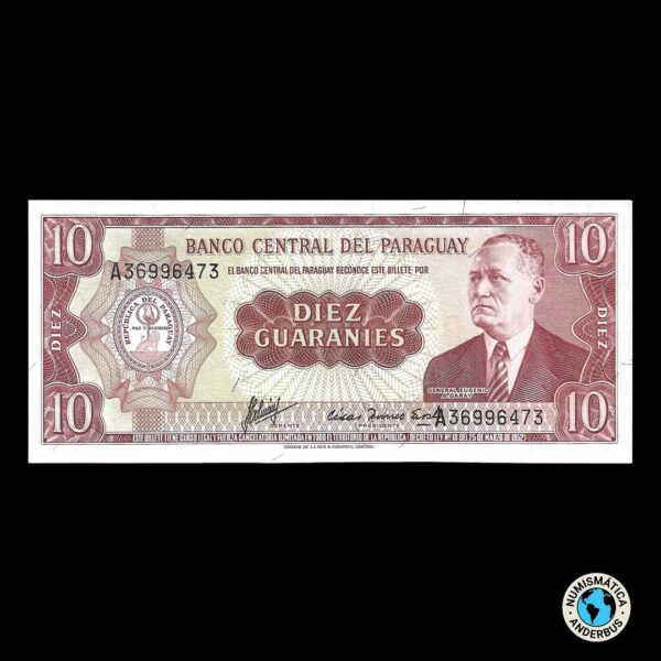 Paraguay 10 Guaraníes L.1952