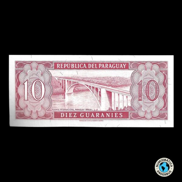 Paraguay 10 Guaraníes L.1952 - Imagen 2